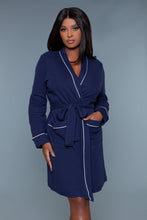 Load image into Gallery viewer, 2258 Waffle Robe Navy