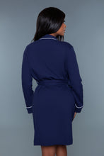 Load image into Gallery viewer, 2258 Waffle Robe Navy