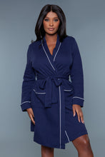 Load image into Gallery viewer, 2258 Waffle Robe Navy