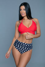 Load image into Gallery viewer, 2280 Francesca Swimsuit Red/Blue