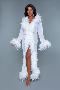 BW834W Glamour Robe White