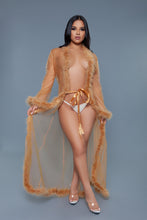 Load image into Gallery viewer, BW1650BZ Marabou Robe Bronze