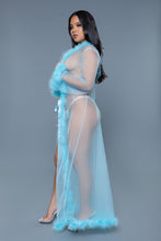 Load image into Gallery viewer, BW1650TUR Marabou Robe Turquoise