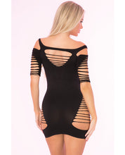 Load image into Gallery viewer, Pink Lipstick Back To Bad Seamless Dress Black O/s - Black Olive