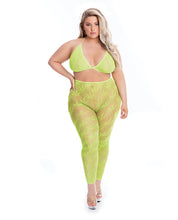 Load image into Gallery viewer, Pink Lipstick All About Leaf Bra &amp; Leggings Qn - Black Olive