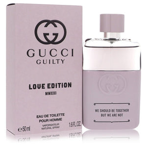 Gucci Guilty Love Edition MMXXI by Gucci Eau De Toilette Spray 1.6 oz for Men - Black Olive