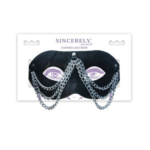 Sincerely Chained Lace Mask - Black Olive