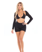 Load image into Gallery viewer, Pink Lipstick Knock Out 2 Pc Play Suit Black O/s - Black Olive