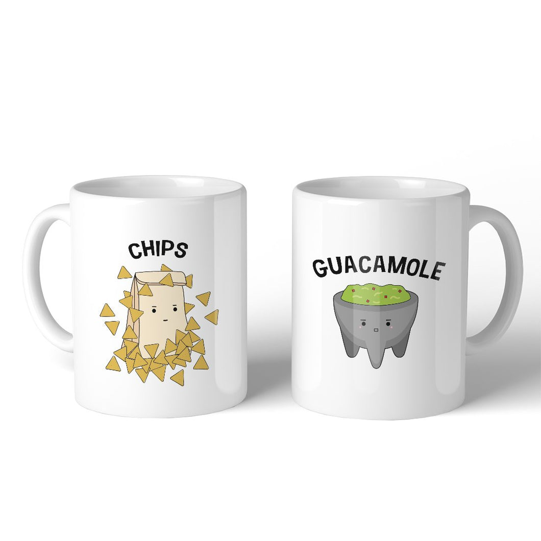 Chips And Guacamole Coffee Mugs Funny Matching Couple Gift Mugs - Black Olive