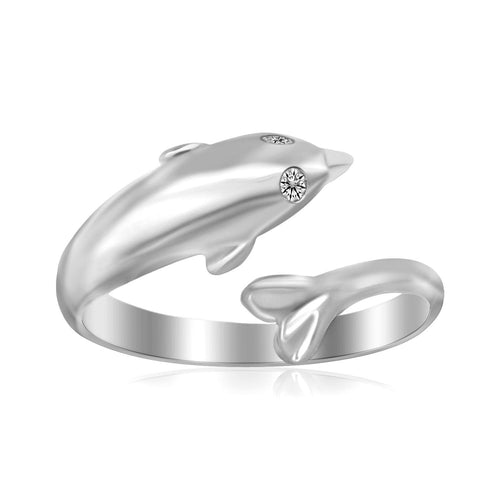 Dolphin Toe Ring - Black Olive